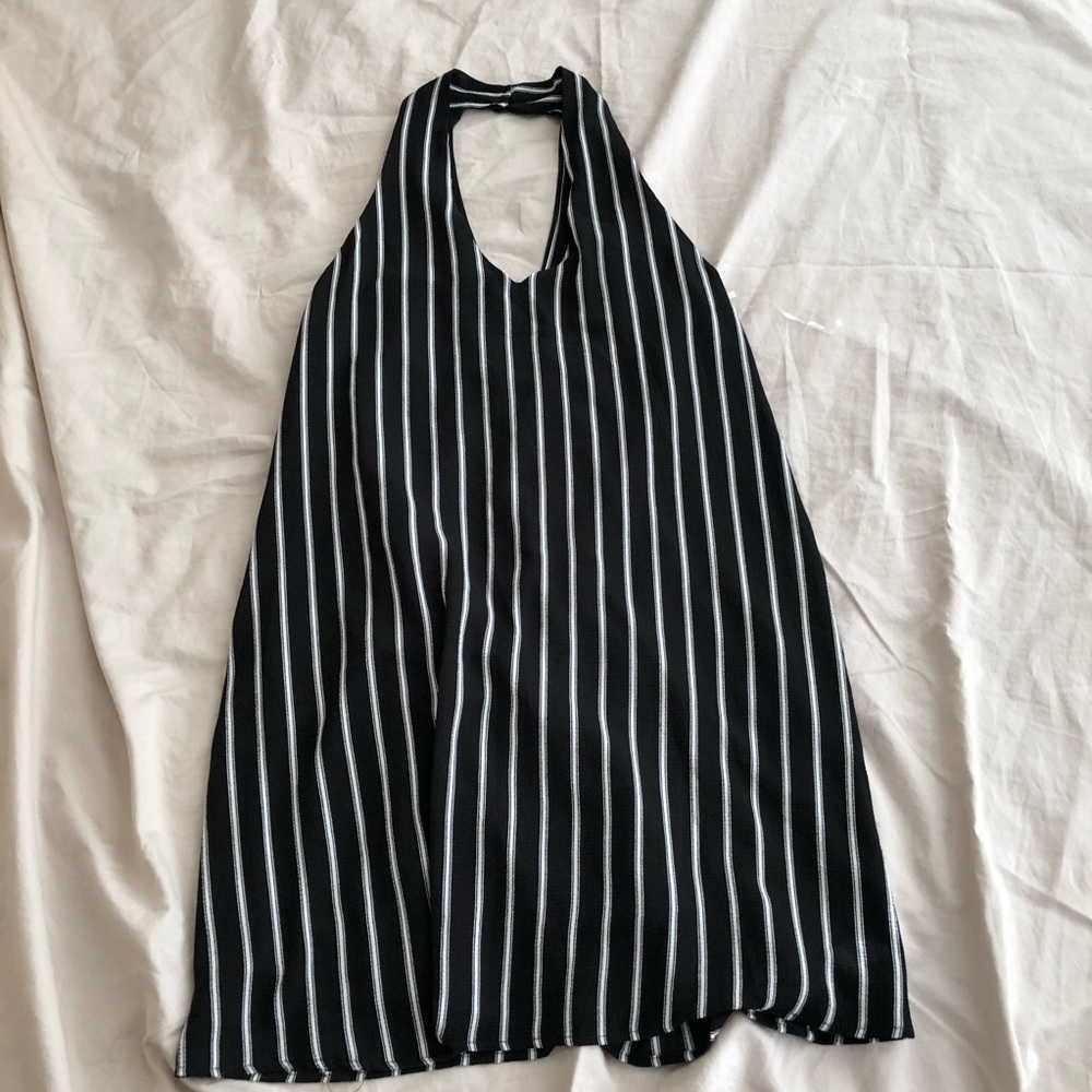 Halter striped dress